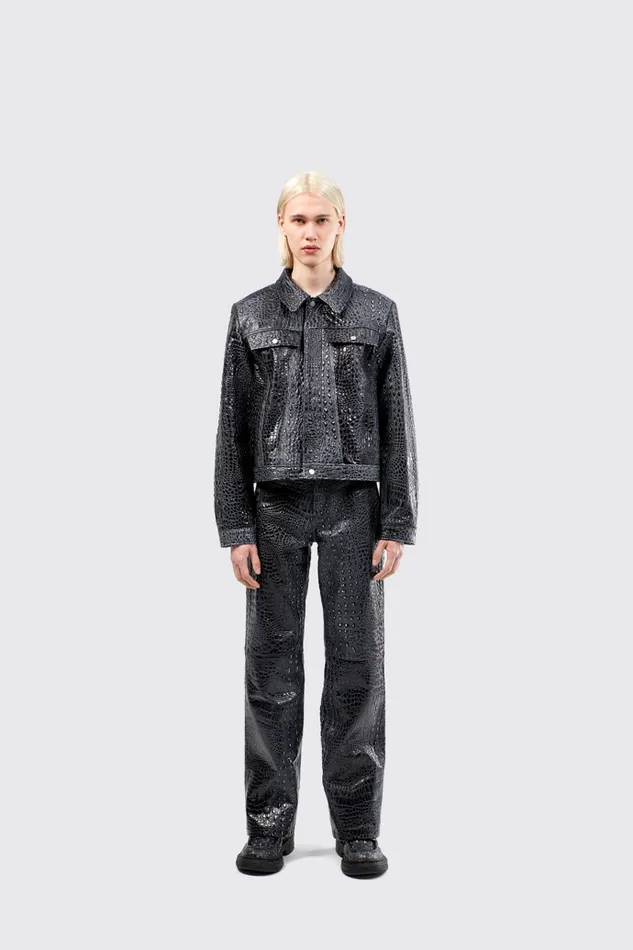 Men Leather Pants Dark Gray Leather Trousers Camper TrousersandShorts Men Leather Pants Dark Gray Leather Trousers Camper TrousersandShorts