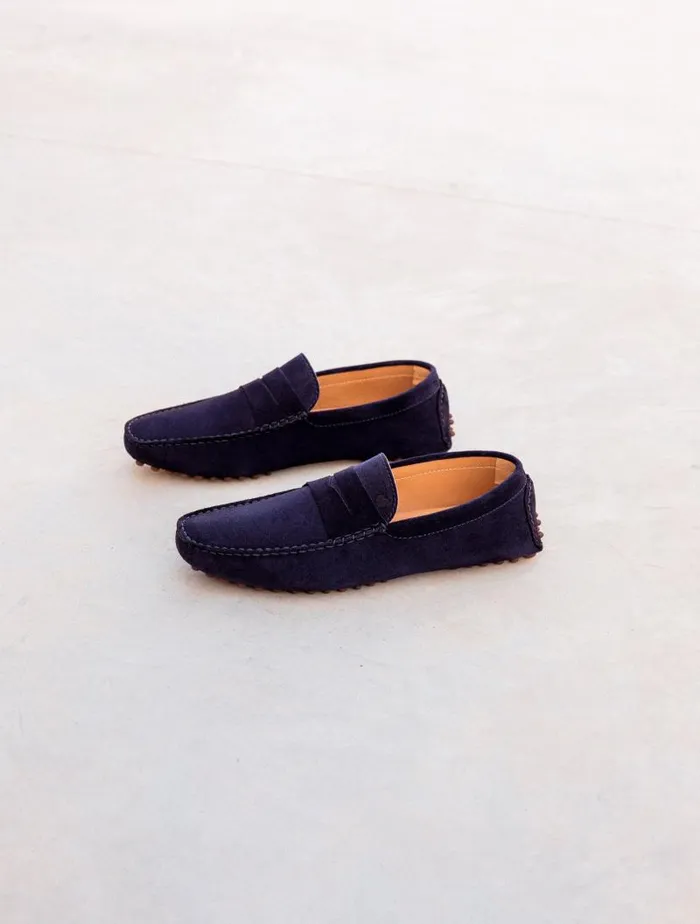 Men Loafers Bobbies Lewis Navy Blue
