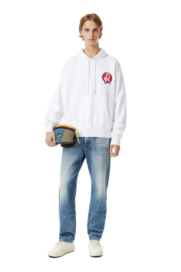 Men LrSGirkHoodVic White Diesel Sweaters