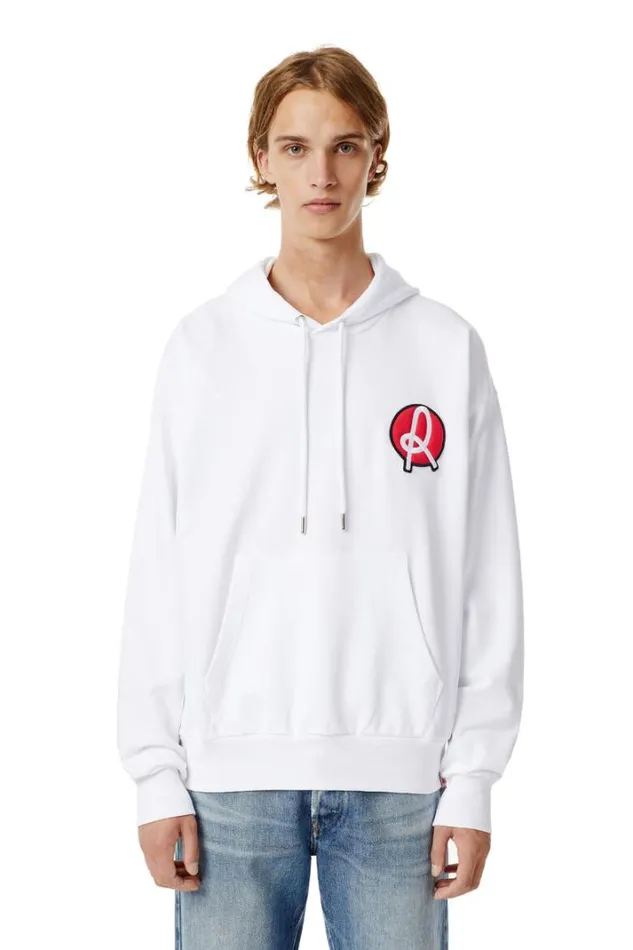 Men LrSGirkHoodVic White Diesel Sweaters Men LrSGirkHoodVic White Diesel Sweaters