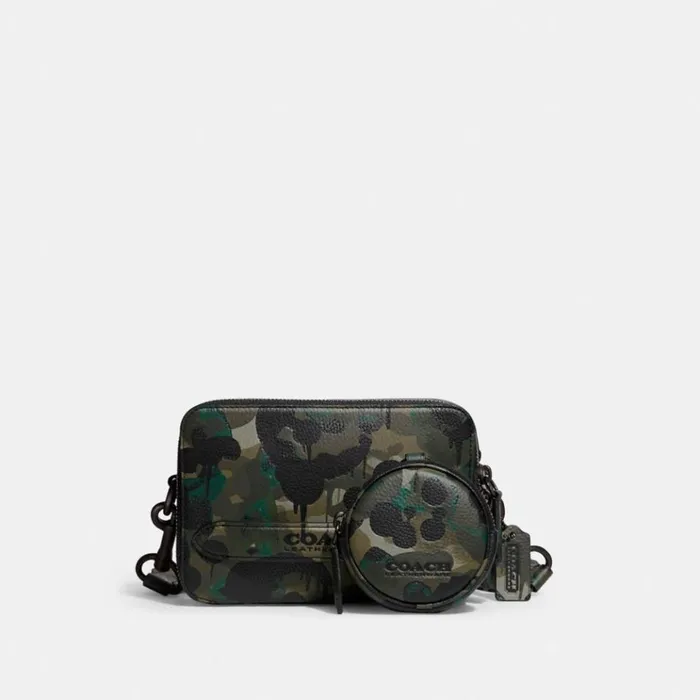 Men Messenger and Crossbody Coach Charter Crossbody With Hybrid Pouch With Camo Print Greenblue Men Messenger and Crossbody Coach Charter Crossbody With Hybrid Pouch With Camo Print Greenblue