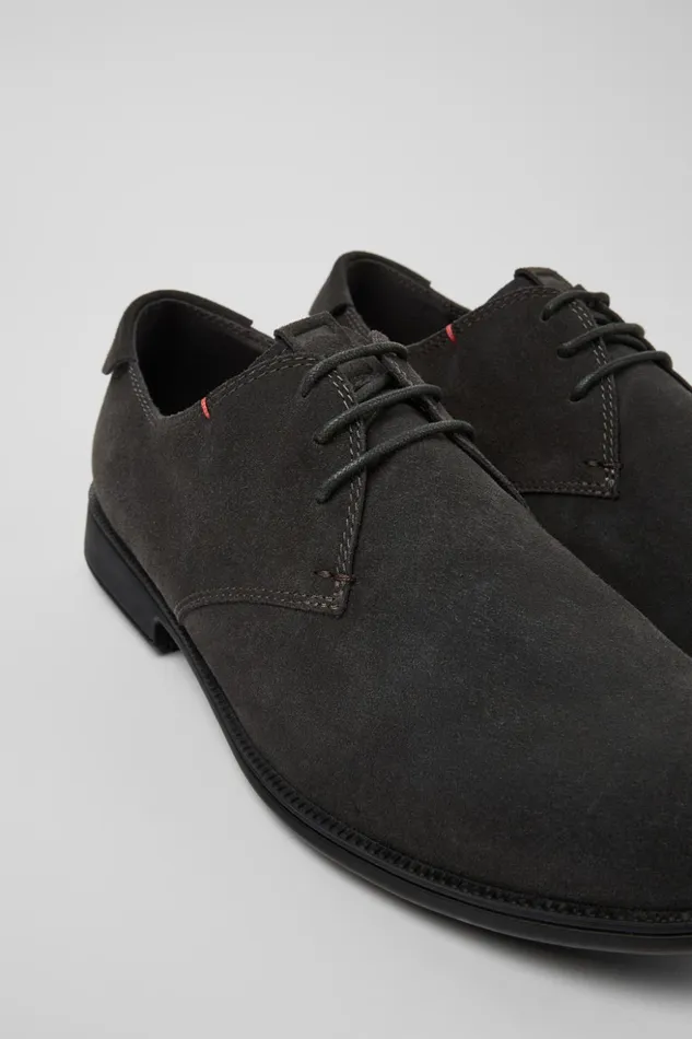 Men Mil Browngray Nubuck Shoes Camper Formal Shoes