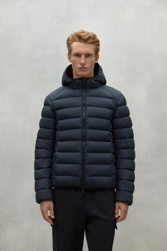 Men Navy Blue Asp Jacket Ecoalf Coats And Jackets