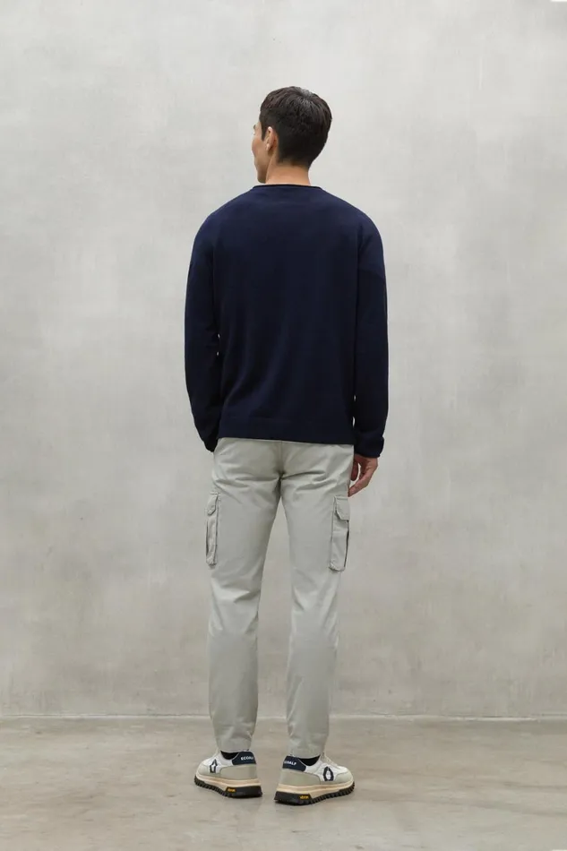 Men Navy Blue Yulan Sweater Ecoalf Knitwear