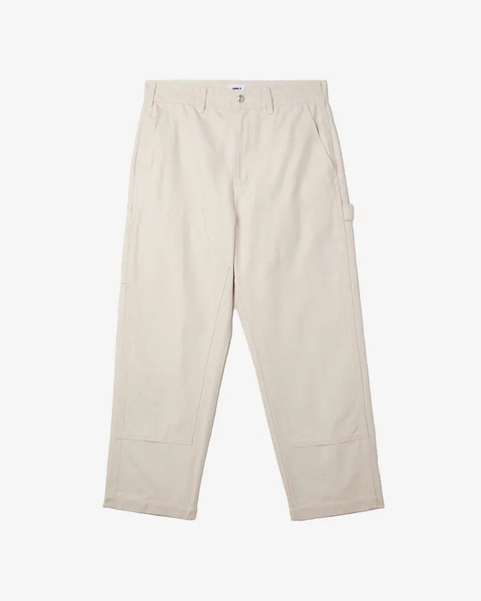 Men OBEY Clothing BIG TIMER TWILL DOUBLE KNEE PANT Clay BOTTOMS