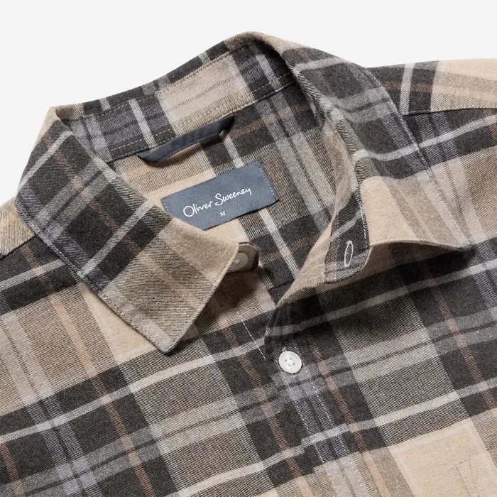 Men Oliver Sweeney Shirts Censo CamelNavy Men Oliver Sweeney Shirts Censo CamelNavy