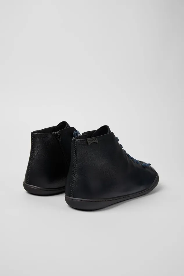 Men Peu Black Leather Ankle Boots Camper Ankle Boots Men Peu Black Leather Ankle Boots Camper Ankle Boots