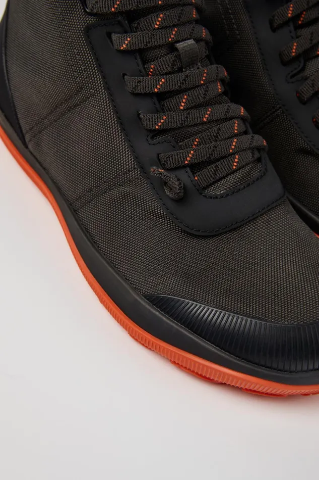 Men Peu Pista GORETEX Gray Textile Ankle Boots Camper Ankle Boots