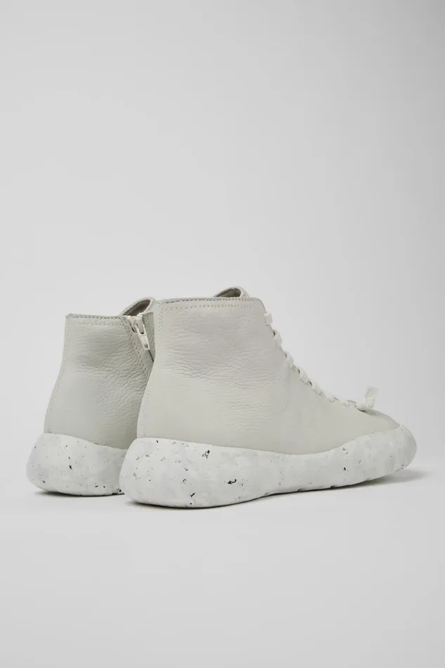 Men Peu Stadium White Nondyed Leather Ankle Boots Camper Ankle Boots Men Peu Stadium White Nondyed Leather Ankle Boots Camper Ankle Boots