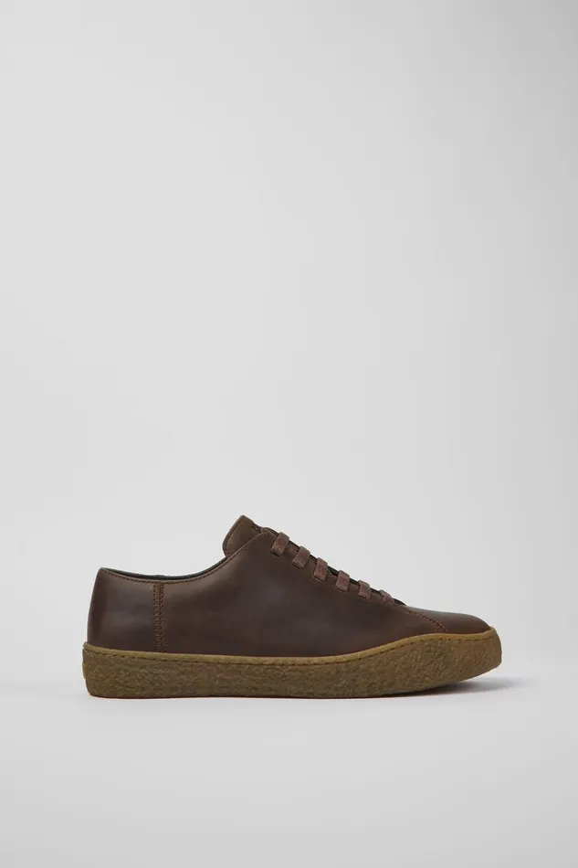 Men Peu Terreno Brown Leather Shoes Camper Sneakers Men Peu Terreno Brown Leather Shoes Camper Sneakers