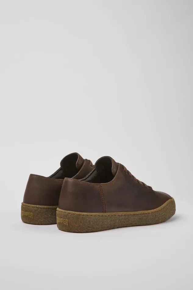 Men Peu Terreno Brown Leather Shoes Camper Sneakers Men Peu Terreno Brown Leather Shoes Camper Sneakers