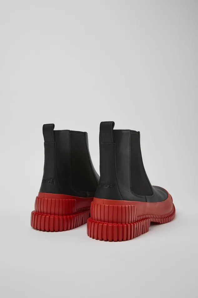 Men Pix Black Leather Chelsea Bootie Camper Ankle Boots Men Pix Black Leather Chelsea Bootie Camper Ankle Boots