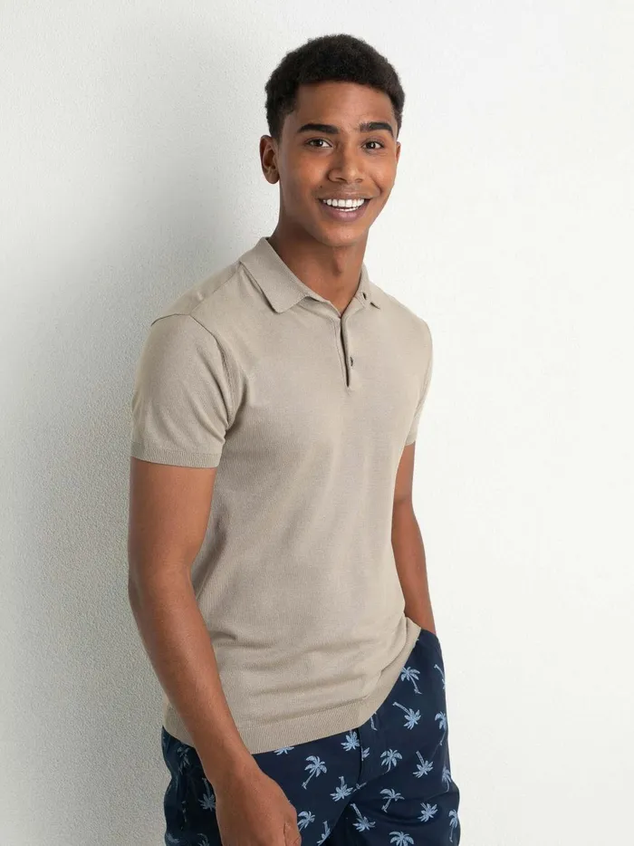 Men Polo Shirts Petrol Industries Comfortable Polo Shirt Wild Dessert