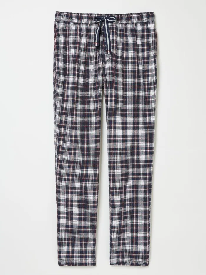 Men Pyjamas and Nightwear Fat Face Cranleigh Navy Blue Check Pyjama Bottoms