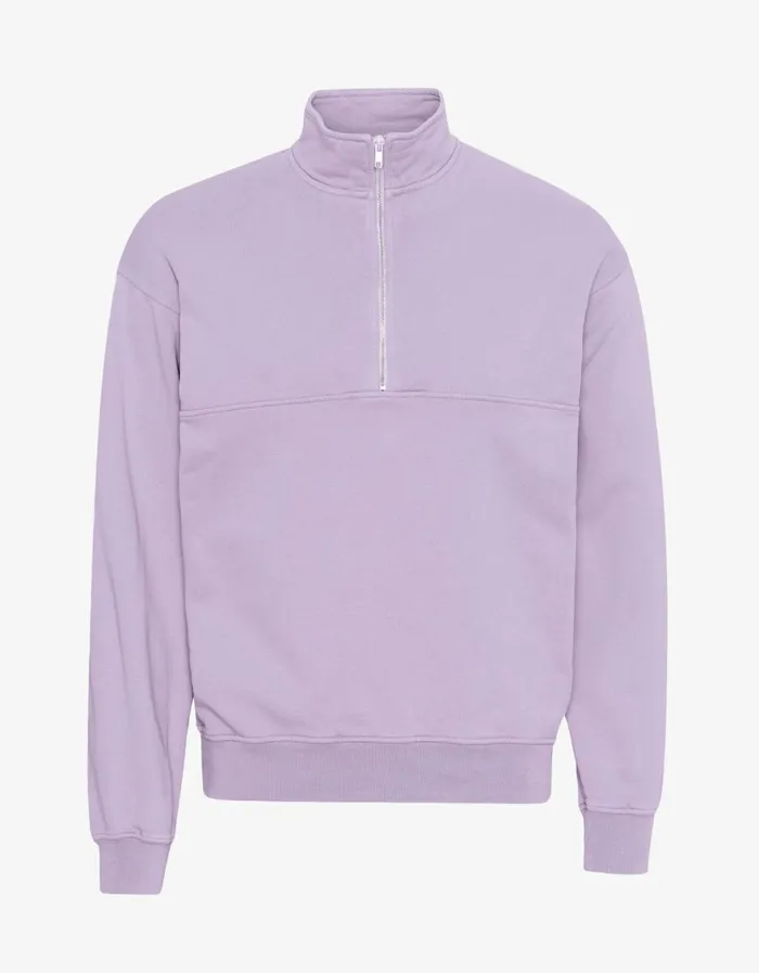 Men Quarter Zips Colorful Standard Organic Quarter Zip Soft Lavender