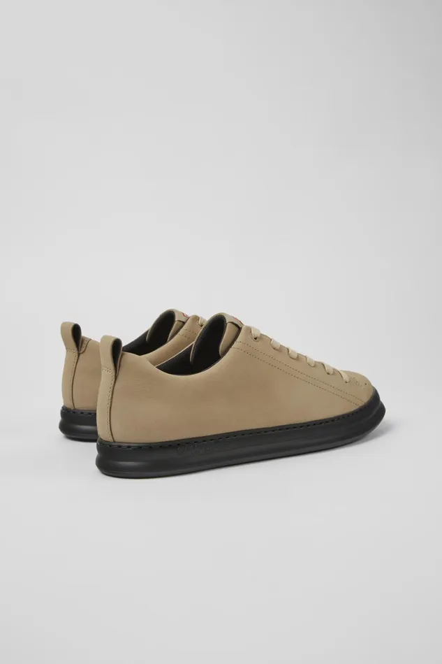 Men Runner Beige Nubuck Sneakers Camper Casual Shoes Men Runner Beige Nubuck Sneakers Camper Casual Shoes