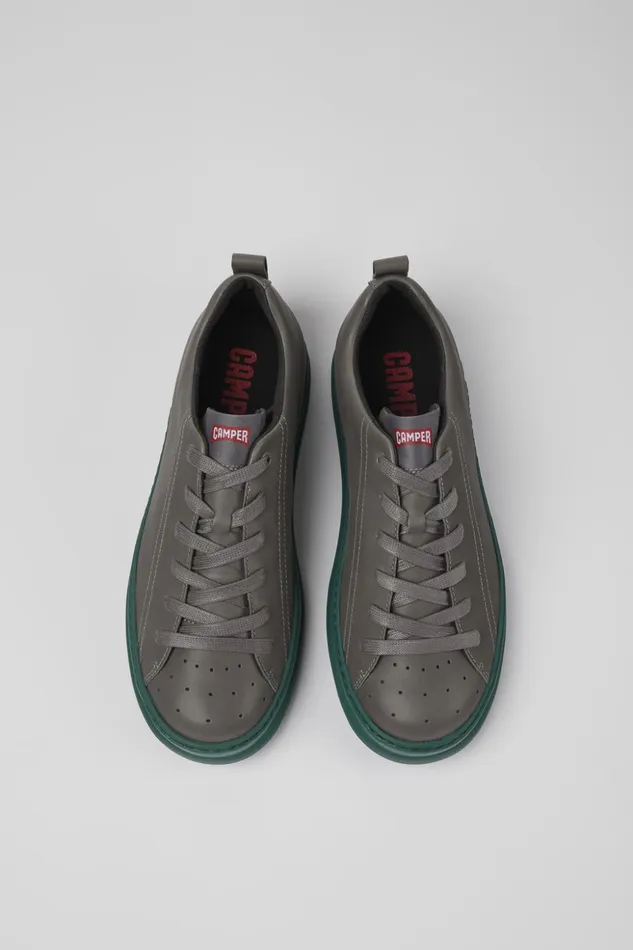 Men Runner Gray Leather Sneakers Camper Sneakers Men Runner Gray Leather Sneakers Camper Sneakers