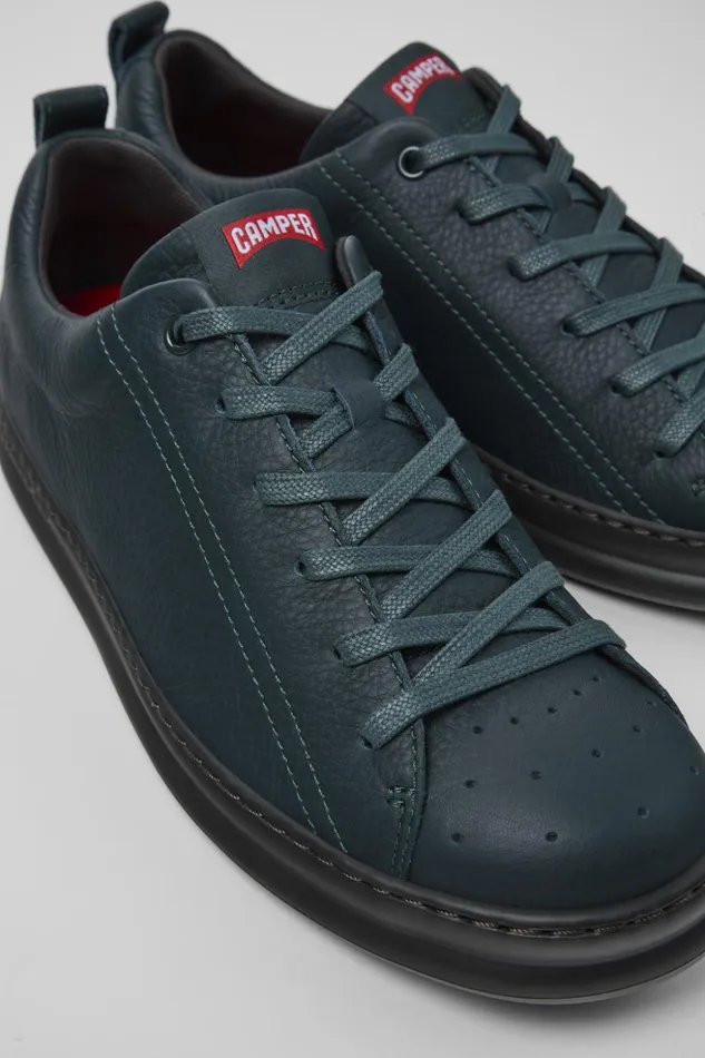 Men Runner Green Leather Sneakers Camper Sneakers