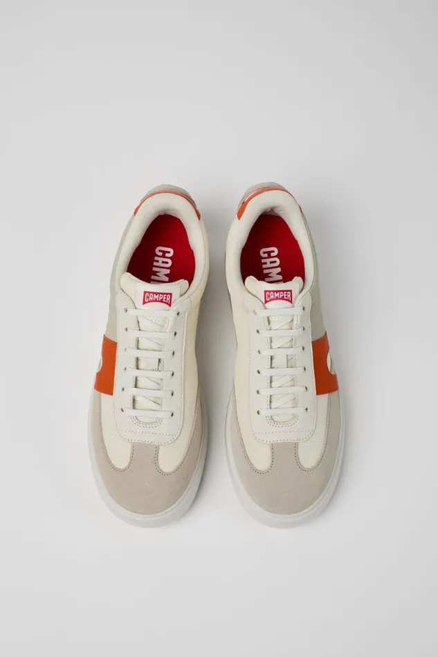 Men Runner K21 WhiteGray Textile And Nubuck Sneakers Camper Sneakers Men Runner K21 WhiteGray Textile And Nubuck Sneakers Camper Sneakers