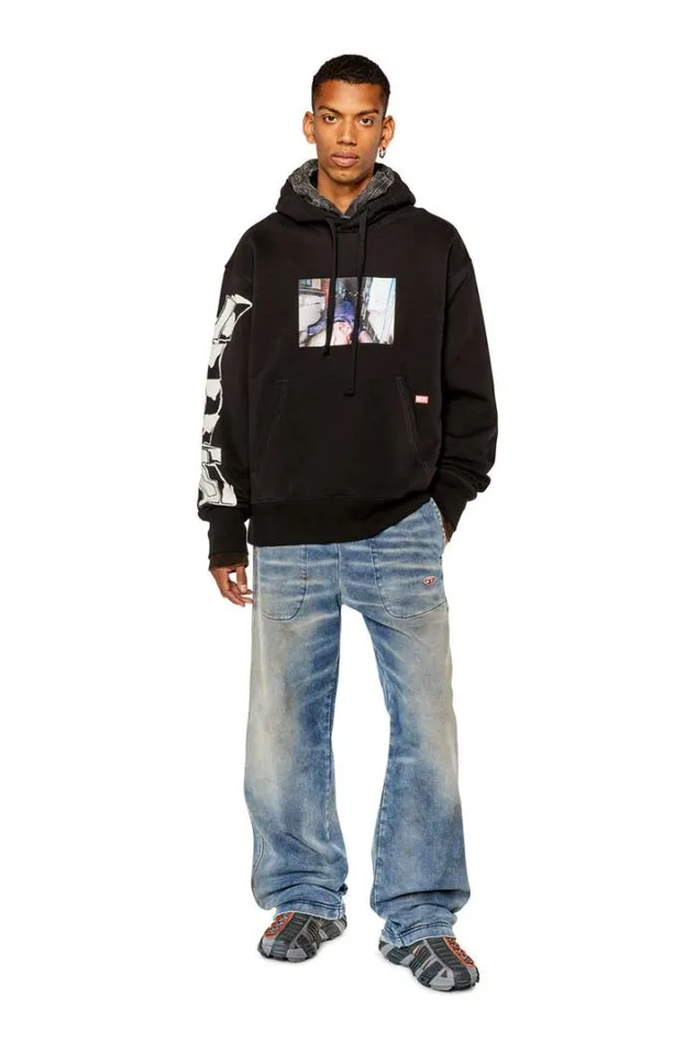 Men SMacsHoodL3 Black Diesel Sweaters