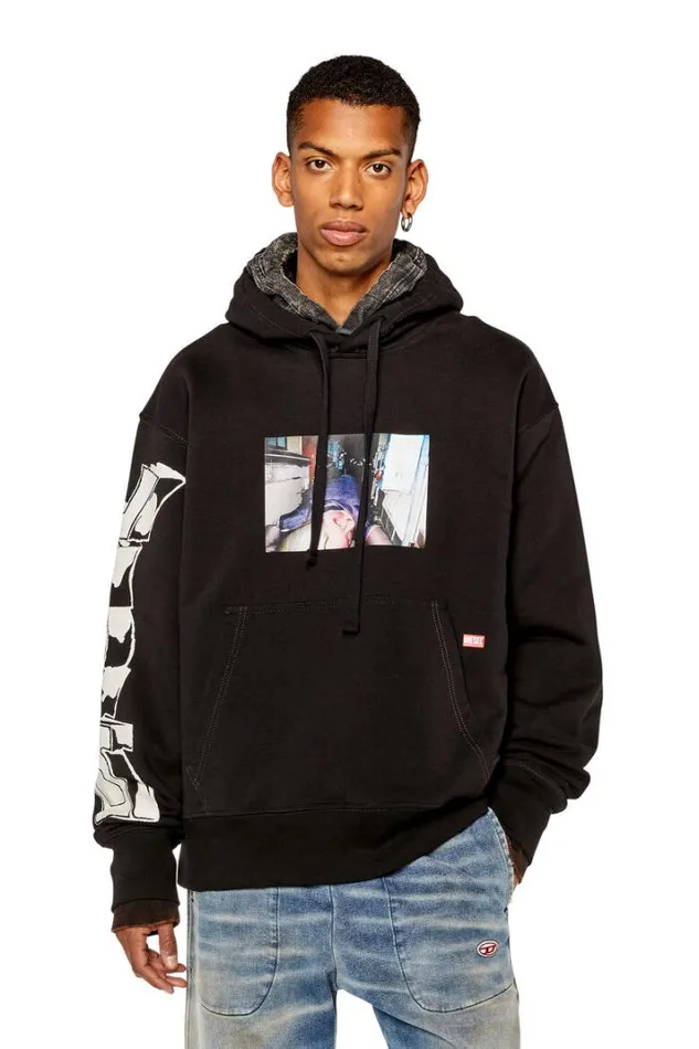 Men SMacsHoodL3 Black Diesel Sweaters Men SMacsHoodL3 Black Diesel Sweaters