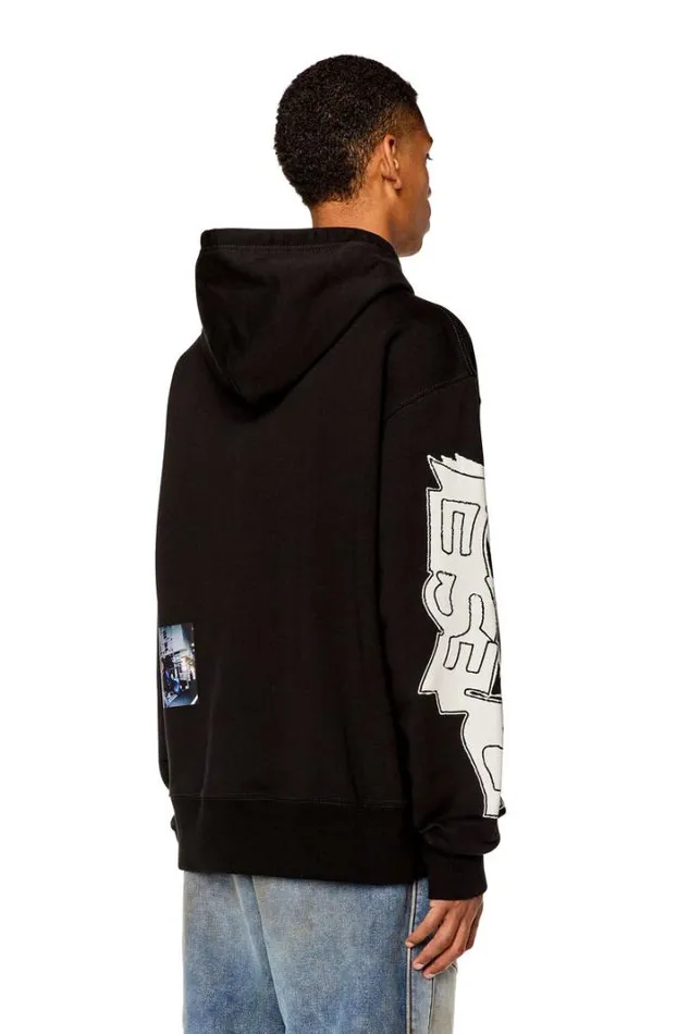 Men SMacsHoodL3 Black Diesel Sweaters Men SMacsHoodL3 Black Diesel Sweaters