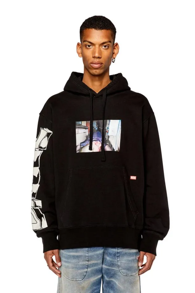 Men SMacsHoodL3 Black Diesel Sweaters Men SMacsHoodL3 Black Diesel Sweaters