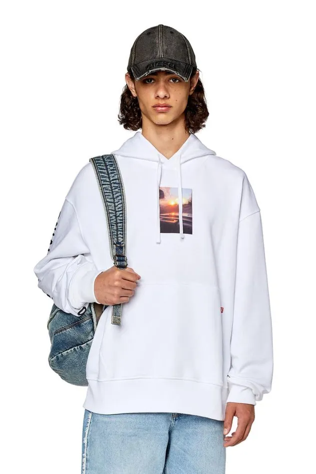 Men SMacsHoodL6 White Diesel Sweaters Men SMacsHoodL6 White Diesel Sweaters