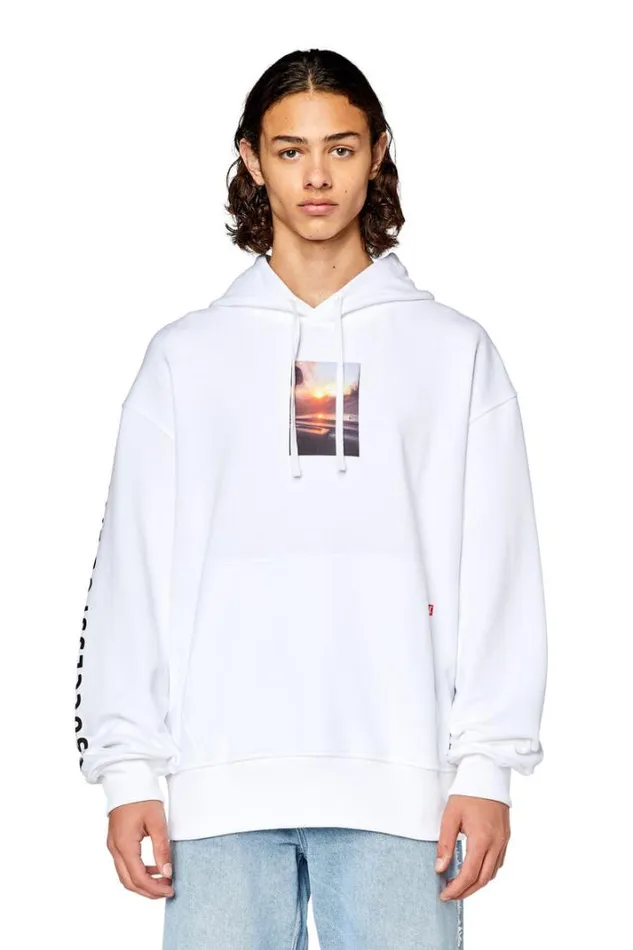 Men SMacsHoodL6 White Diesel Sweaters Men SMacsHoodL6 White Diesel Sweaters