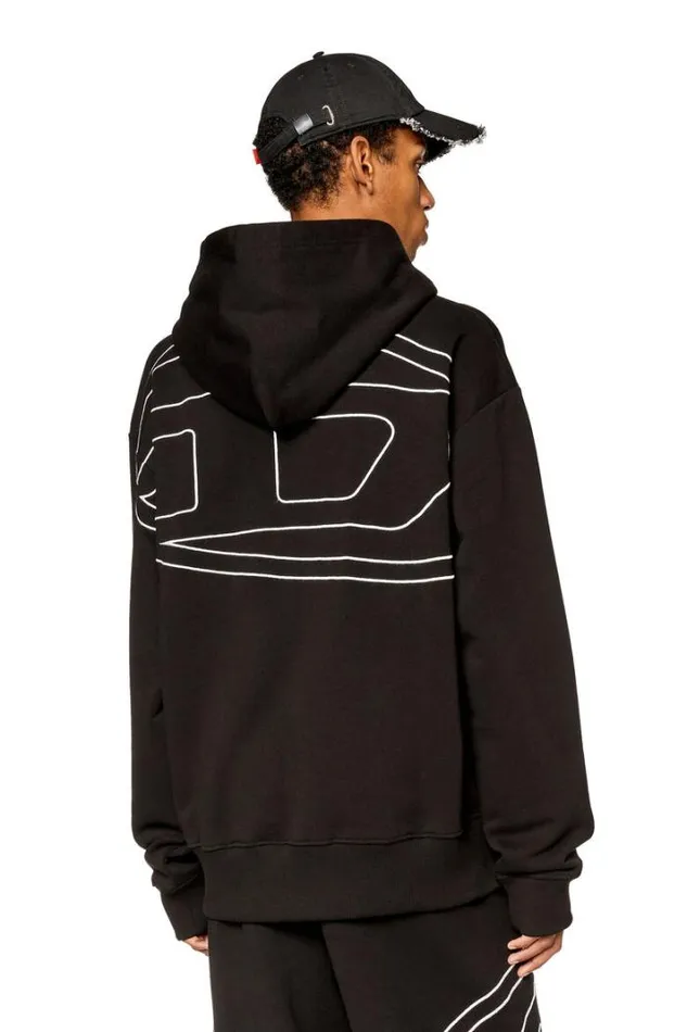 Men SMacsHoodMegovalD Black Diesel Sweaters Men SMacsHoodMegovalD Black Diesel Sweaters