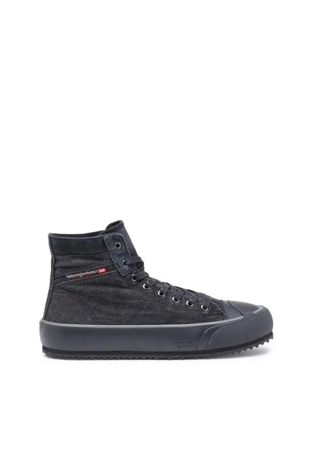 Men SPrincipia Mid X Black Diesel Sneakers