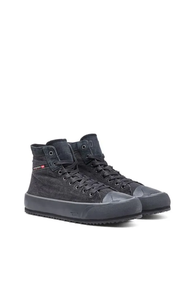 Men SPrincipia Mid X Black Diesel Sneakers Men SPrincipia Mid X Black Diesel Sneakers