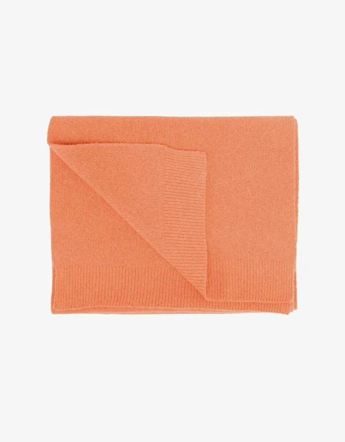 Men Scarves Colorful Standard Merino Wool Scarf Sandstone Orange