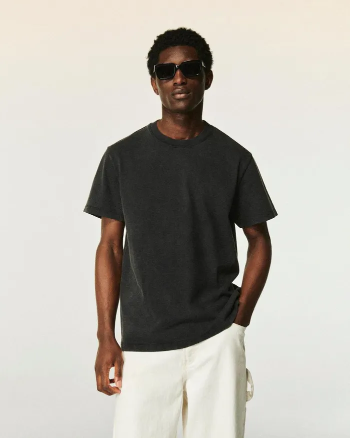 Men Shirts and TShirts From Future Crewneck Short Sleeve TShirt Washed Black