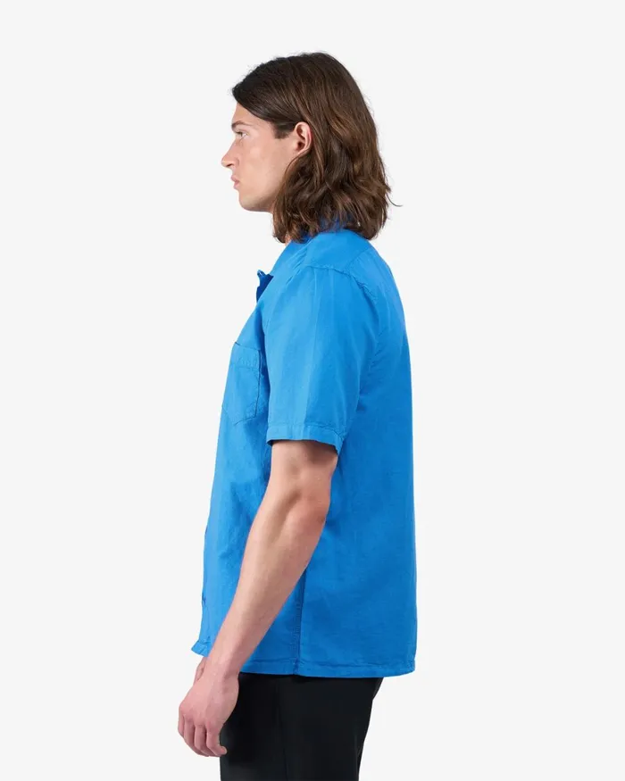 Men Shirts Colorful Standard Linen Short Sleeved Shirt Desert Khaki
