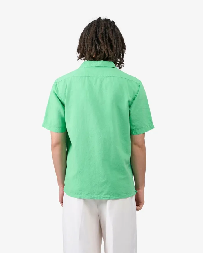Men Shirts Colorful Standard Linen Short Sleeved Shirt Ivory White