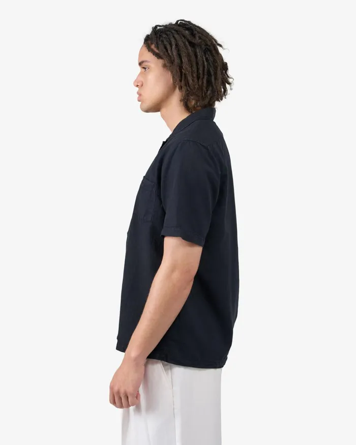 Men Shirts Colorful Standard Linen Short Sleeved Shirt Seaside Blue