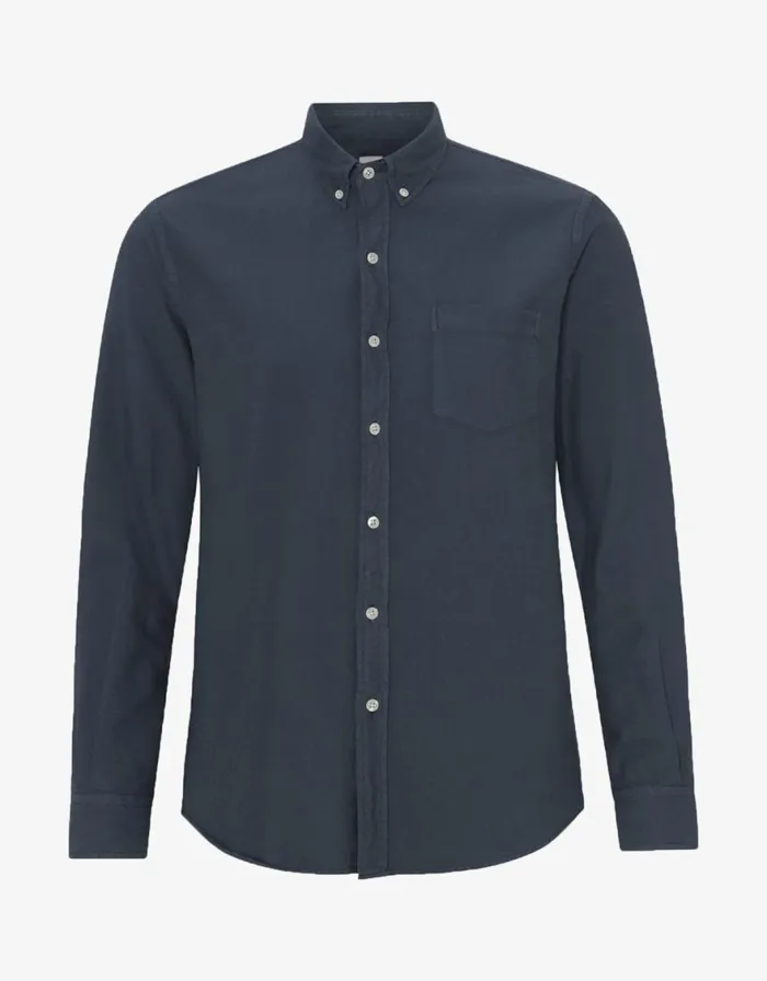 Men Shirts Colorful Standard Organic Button Down Shirt Petrol Blue