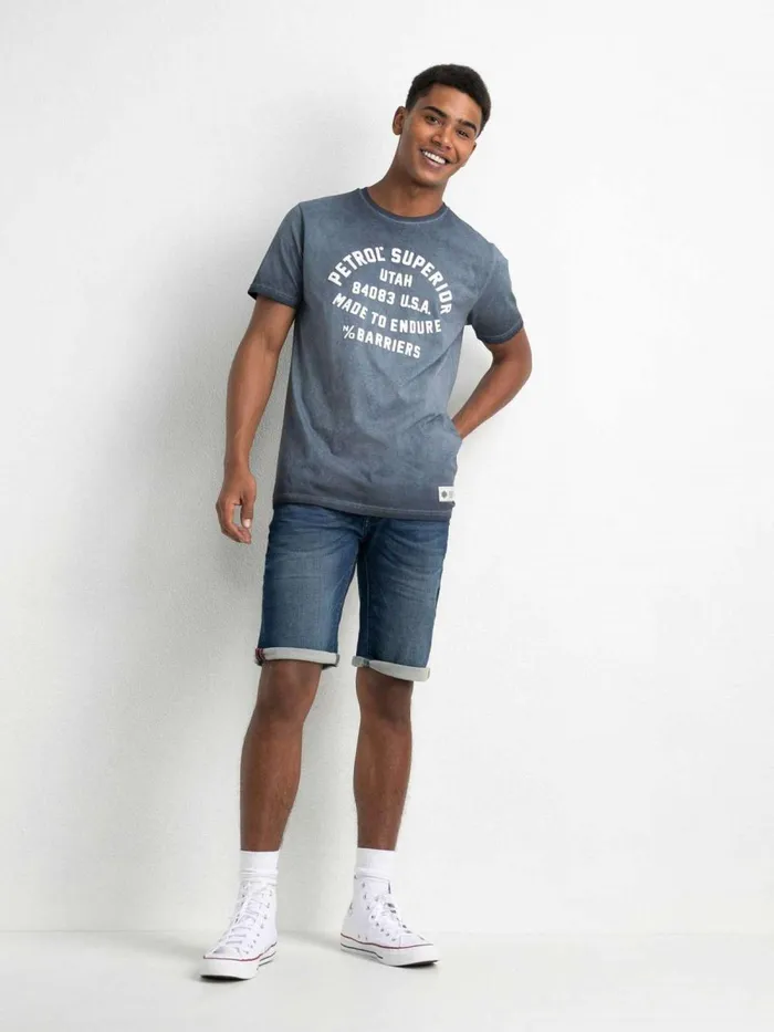 Men Shorts Petrol Industries Jackson Denim Shorts Concrete Jungle