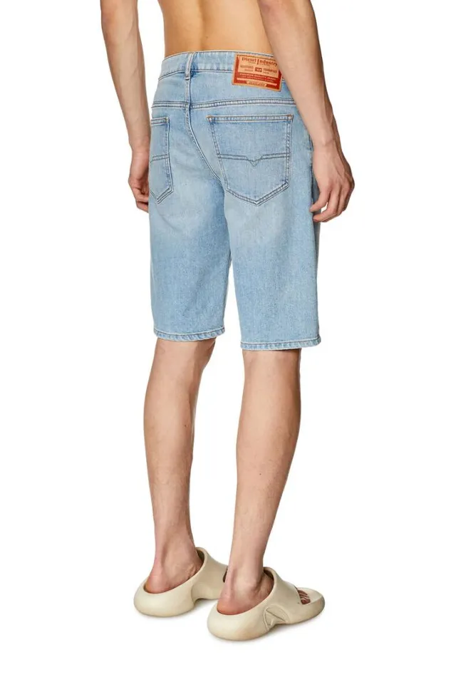 Men SlimShort Light Blue Diesel Trousers And Shorts Men SlimShort Light Blue Diesel Trousers And Shorts