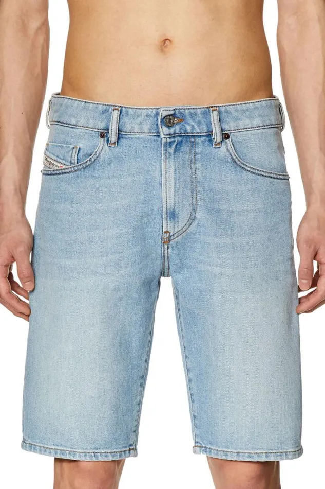 Men SlimShort Light Blue Diesel Trousers And Shorts Men SlimShort Light Blue Diesel Trousers And Shorts