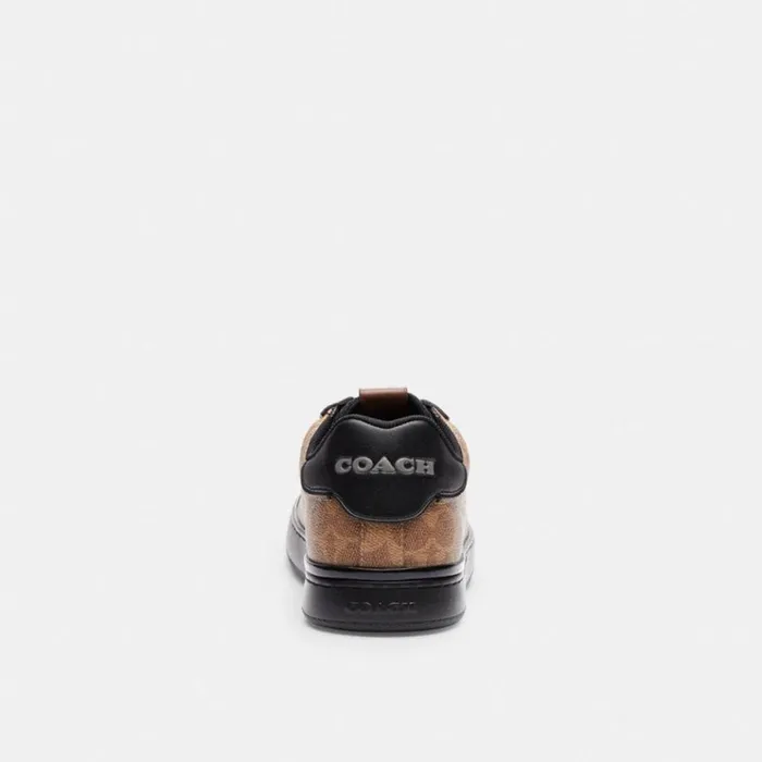 Men Sneakers Coach Lowline Low Top Sneaker In Signature Canvas Tanblack