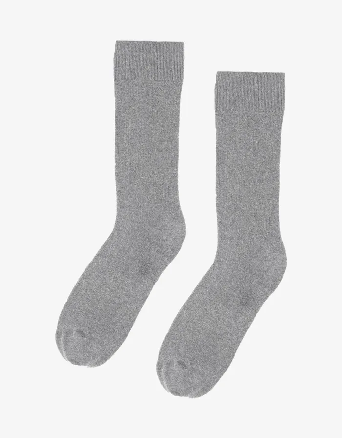 Men Socks and Colorful Standard Classic Organic Sock Heather Grey