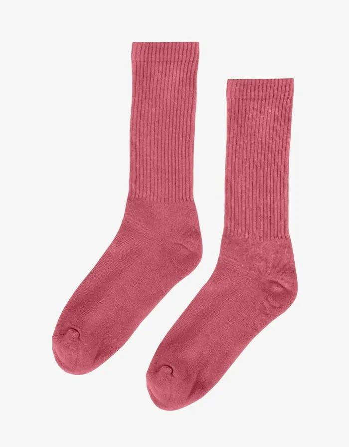 Men Socks and Colorful Standard Organic Active Sock Raspberry Pink
