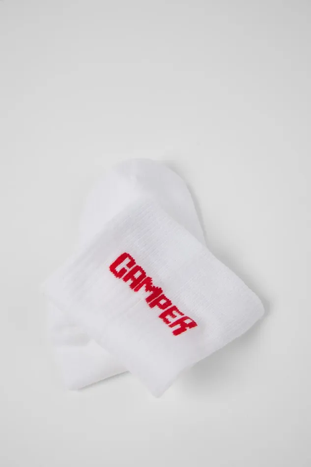 Men Socks White Organic Cotton Socks Camper Socks Men Socks White Organic Cotton Socks Camper Socks