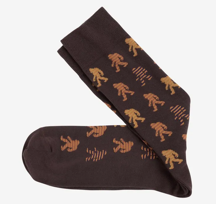 Men Space Dye Socks Brown Striped Yeti Icon JohnstonandMurphy Socks