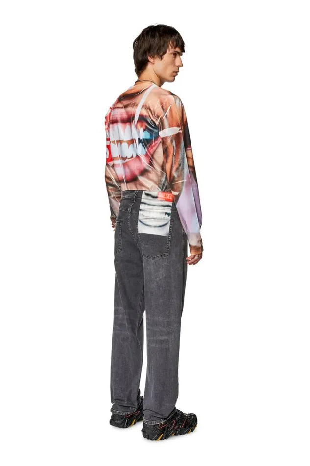 Men Straight Jeans 2010 DMacs 09i13 Blackdark Grey Diesel Straight