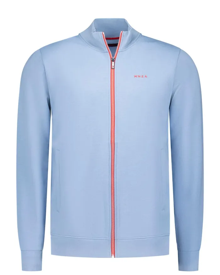 Men Sweatshirts NZA New Zealand Auckland Blue Cardigan With Red Accents 8211 Brave Blue Men Sweatshirts NZA New Zealand Auckland Blue Cardigan With Red Accents 8211 Brave Blue