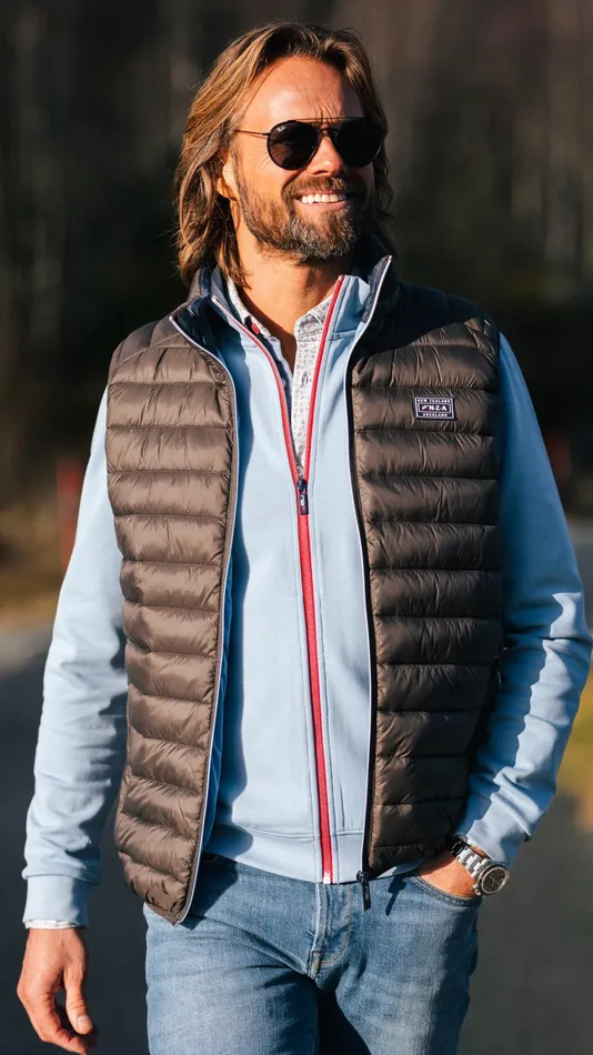 Men Sweatshirts NZA New Zealand Auckland Blue Cardigan With Red Accents 8211 Brave Blue Men Sweatshirts NZA New Zealand Auckland Blue Cardigan With Red Accents 8211 Brave Blue