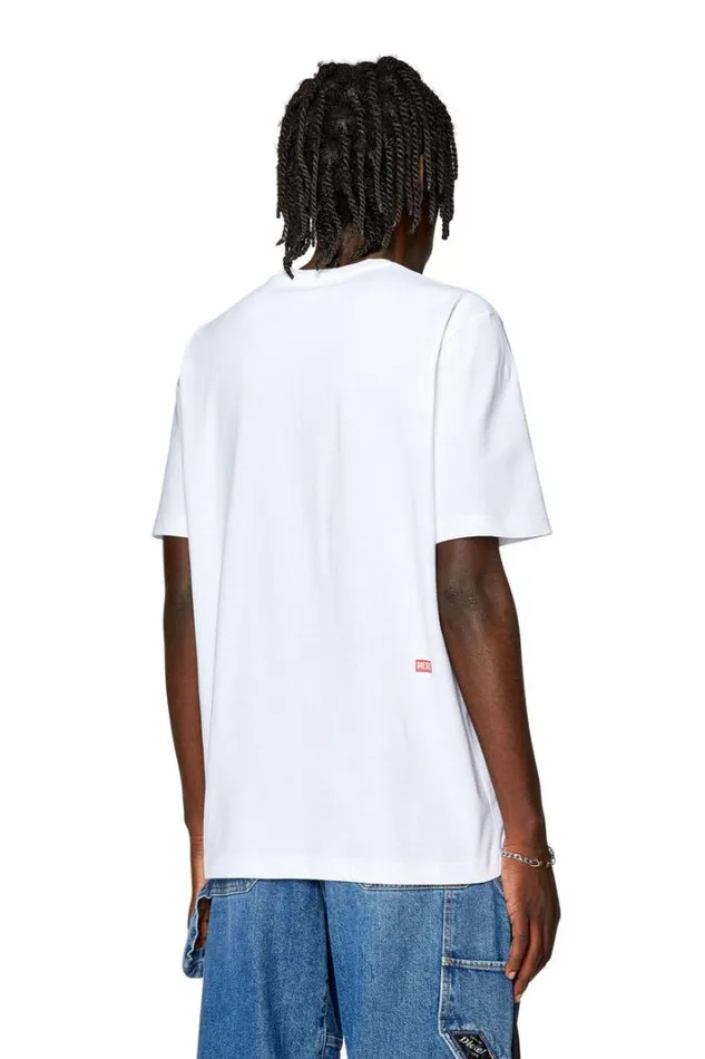 Men TJustL7 White Diesel Tshirts Men TJustL7 White Diesel Tshirts